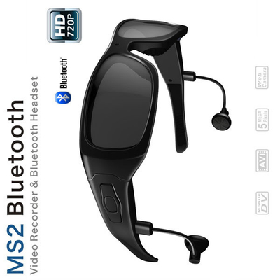 Οι αδιάβροχες συσκευές κατασκόπων Bluetooth κατασκοπεύουν τα γυαλιά εκκέντρων με την ανώτατη 32gb κάρτα/τον πολωμένο φακό